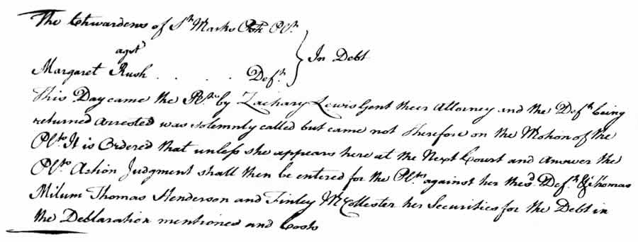 Image of Bedford County Court Order 29 August 1746